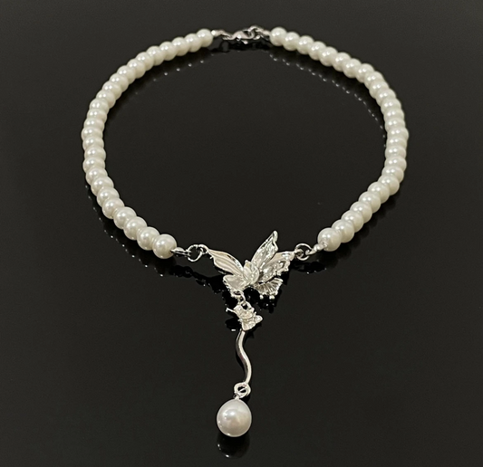 Pearl Butterfly Necklace